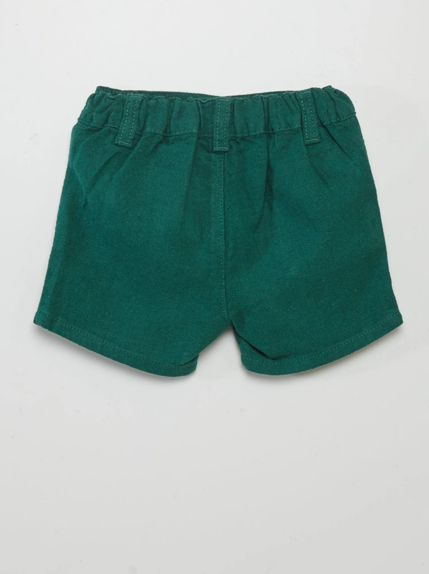 Shorts in misto lino - VERDE