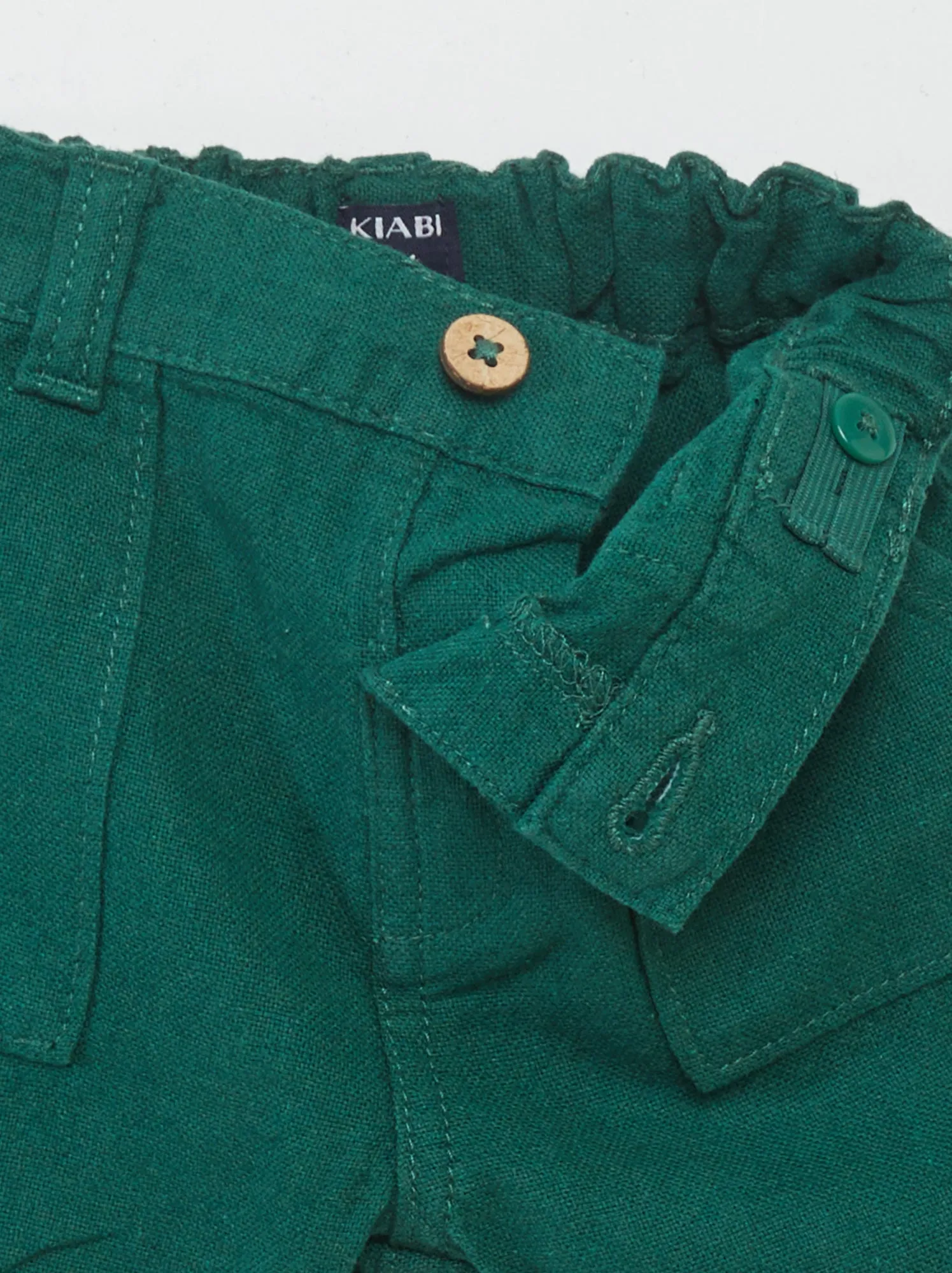 Shorts in misto lino - VERDE