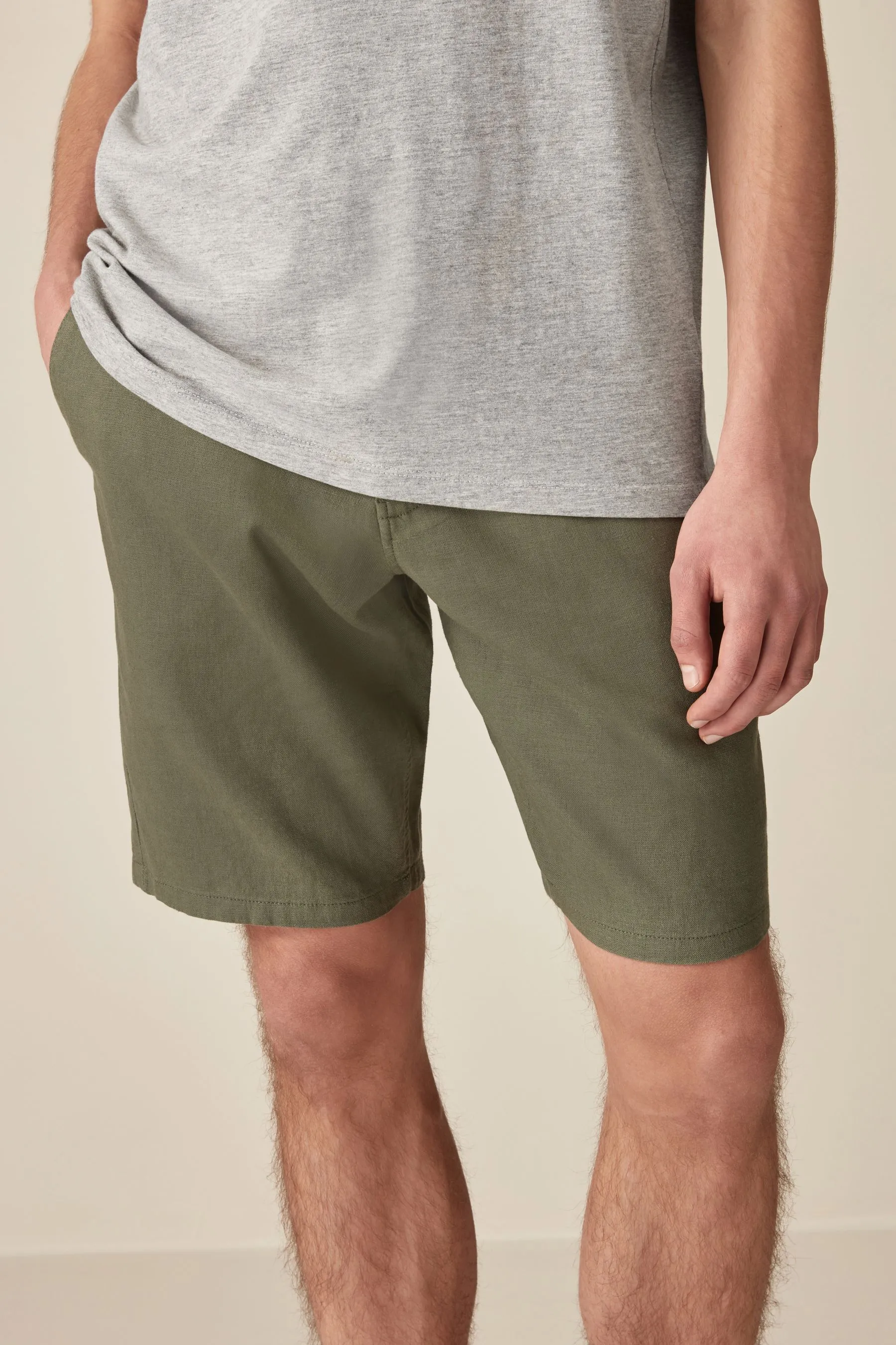 Shorts in viscosa e lino