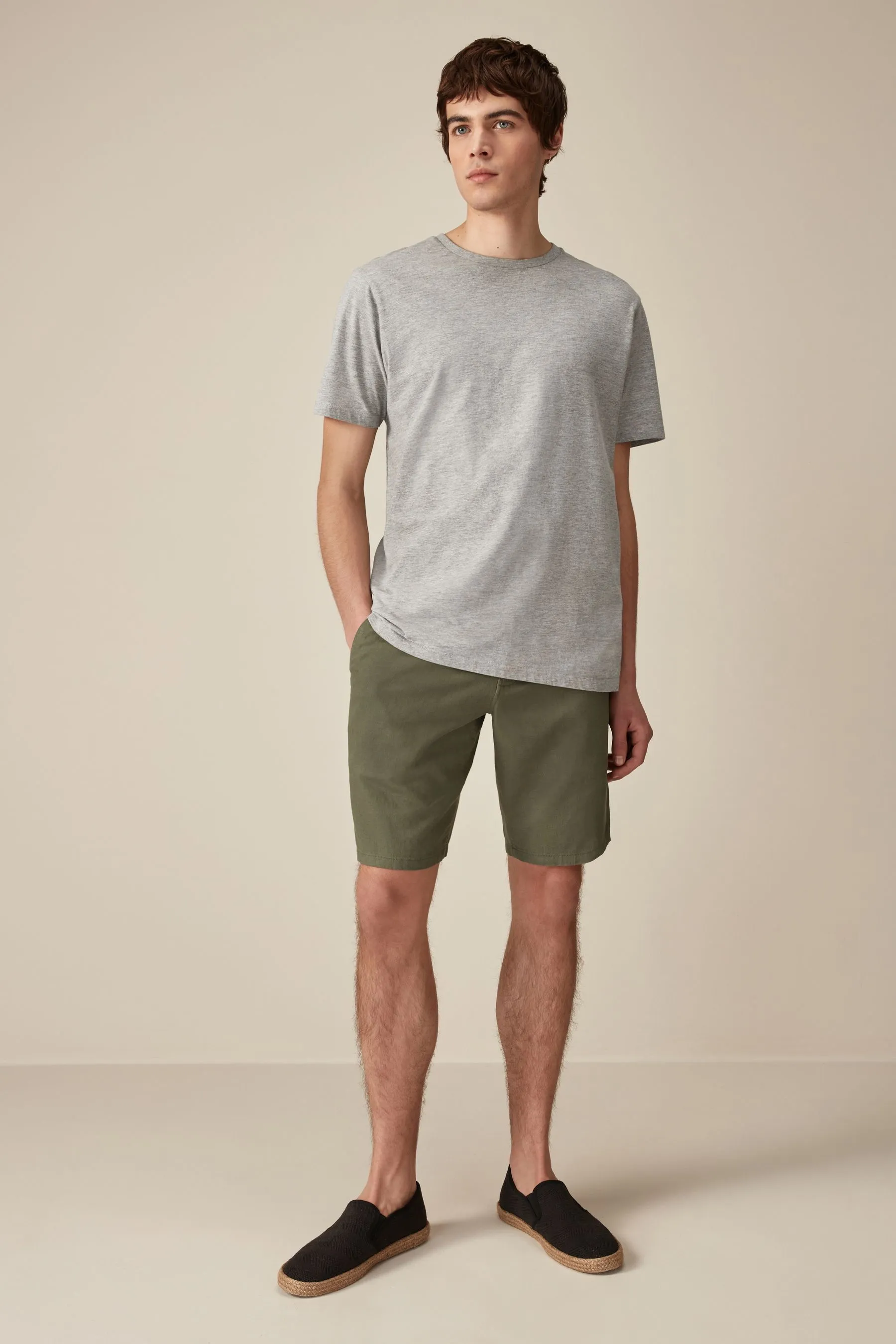 Shorts in viscosa e lino