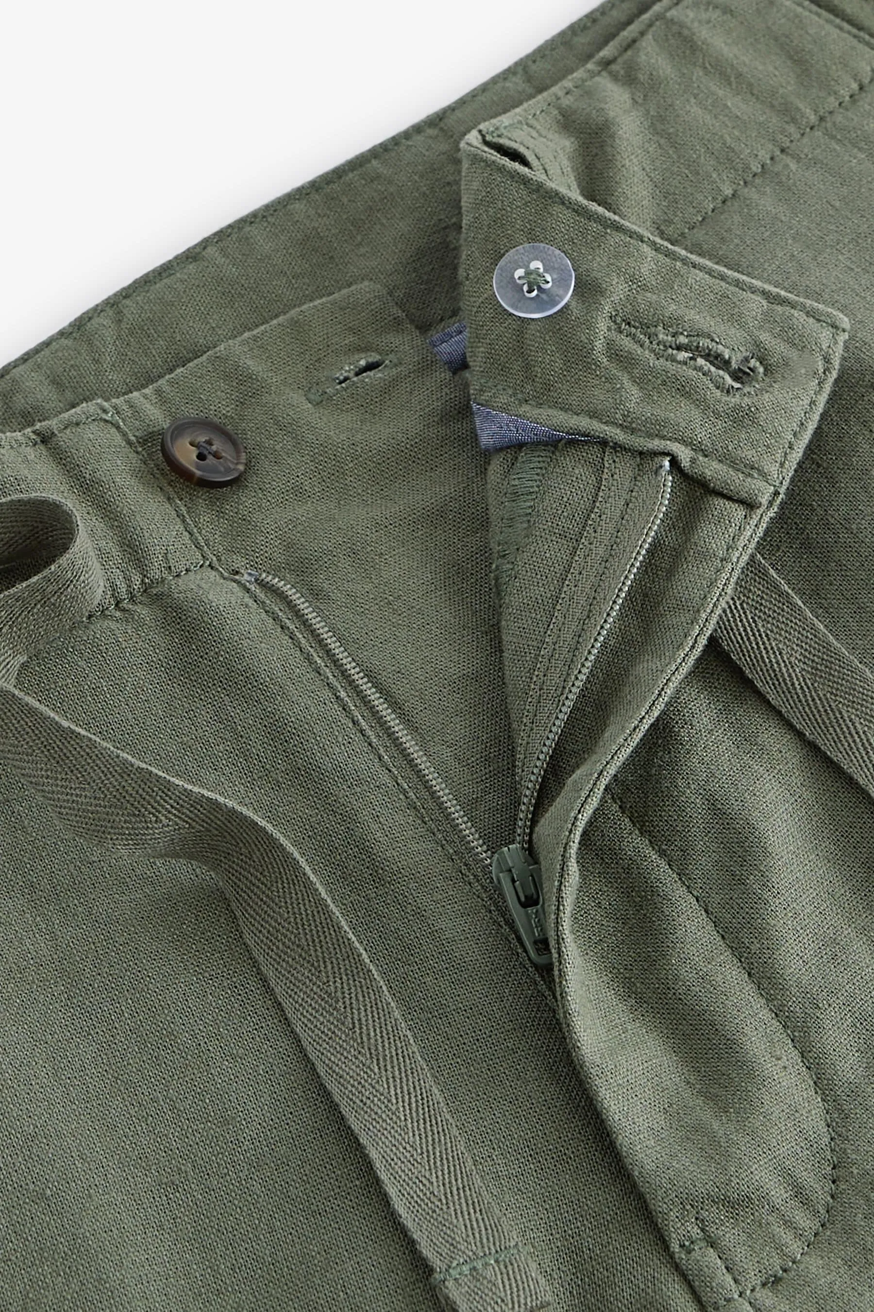 Shorts in viscosa e lino