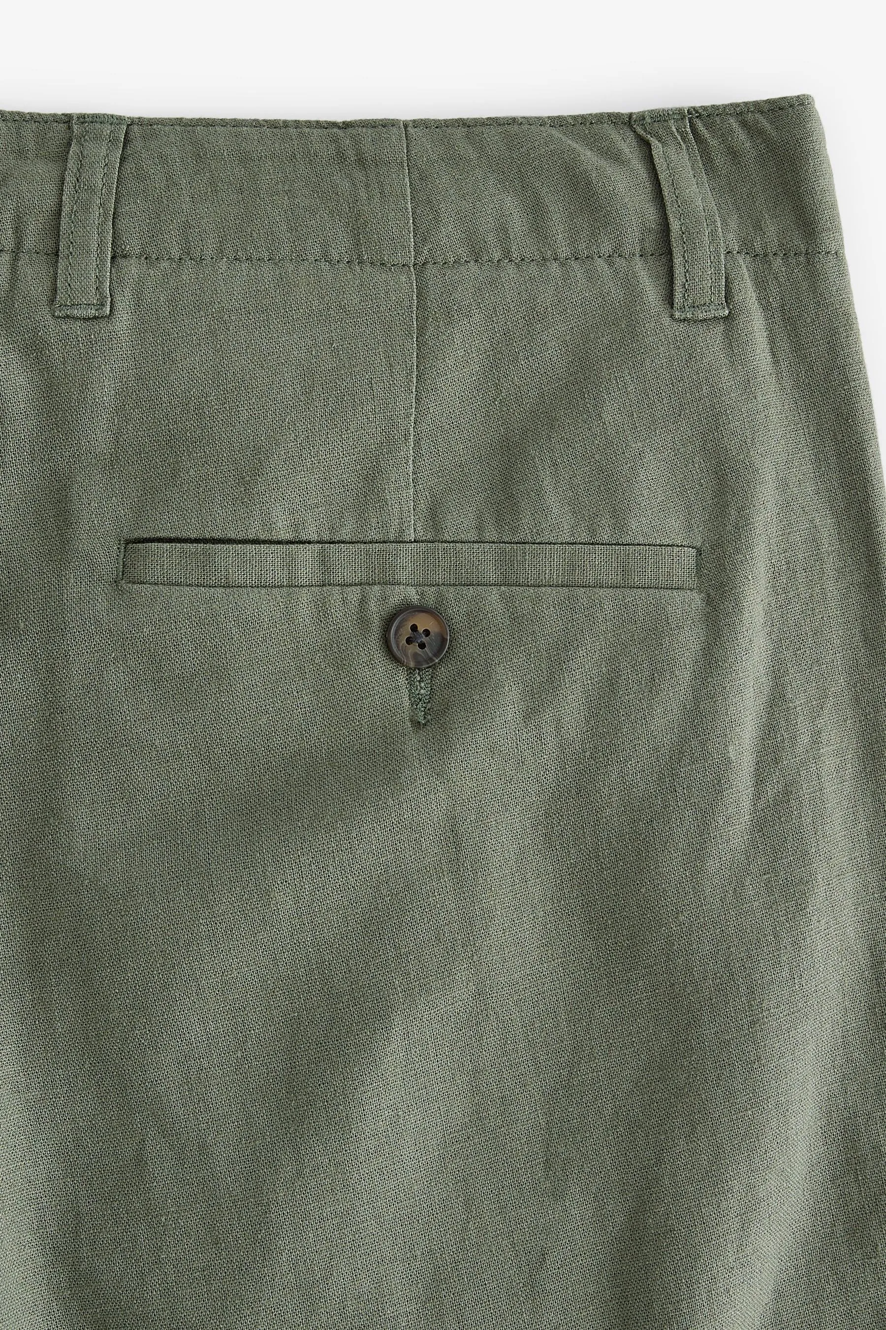 Shorts in viscosa e lino