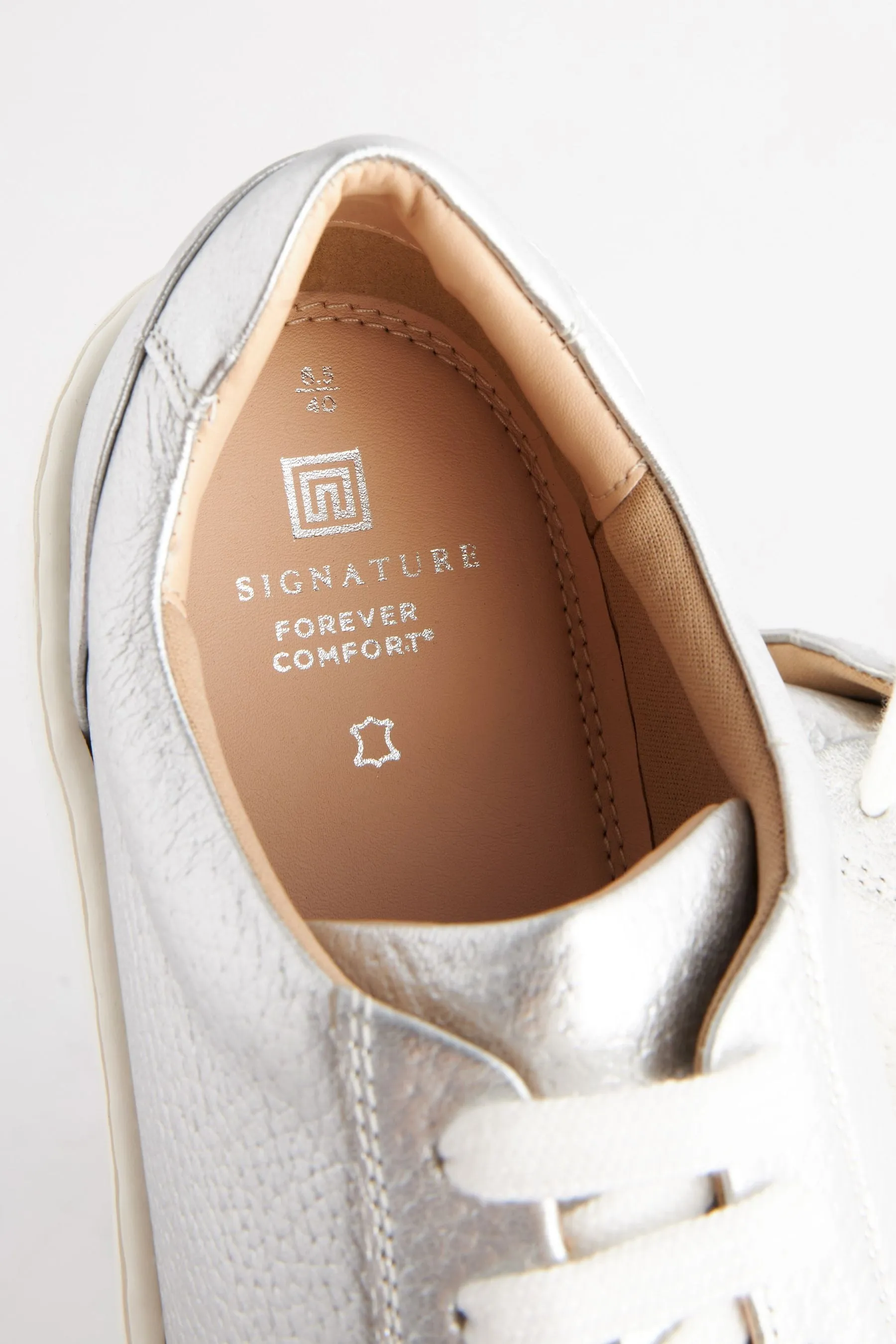 Signature - Forever Comfort® - Scarpe da ginnastica in pelle con zeppa spessa
