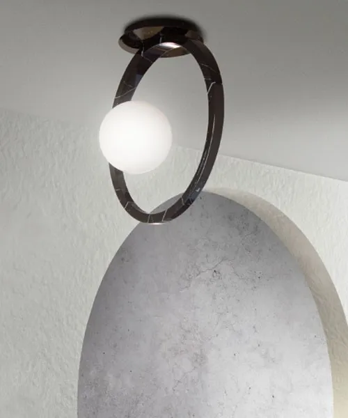 SIKREA Dea PL Lampada Moderna da Soffitto Effetto Marmo