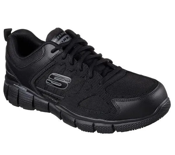 Skechers scarpa da uomo antinfortunistica Telfin Sanphet 77152EC/BLK black