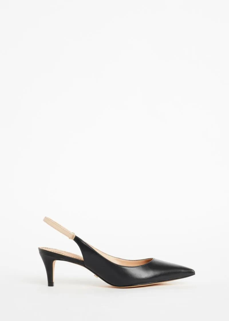 Slingback con cinturino a contrasto