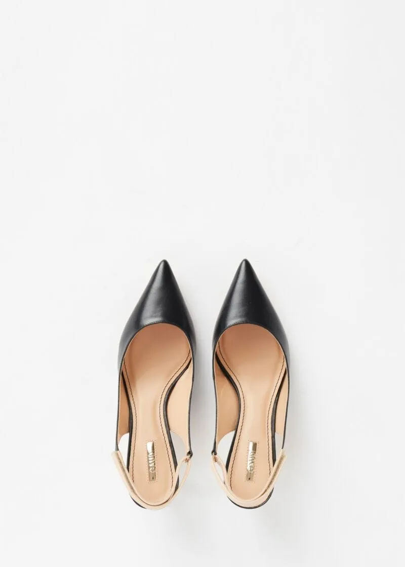 Slingback con cinturino a contrasto