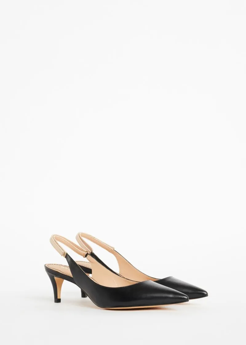 Slingback con cinturino a contrasto