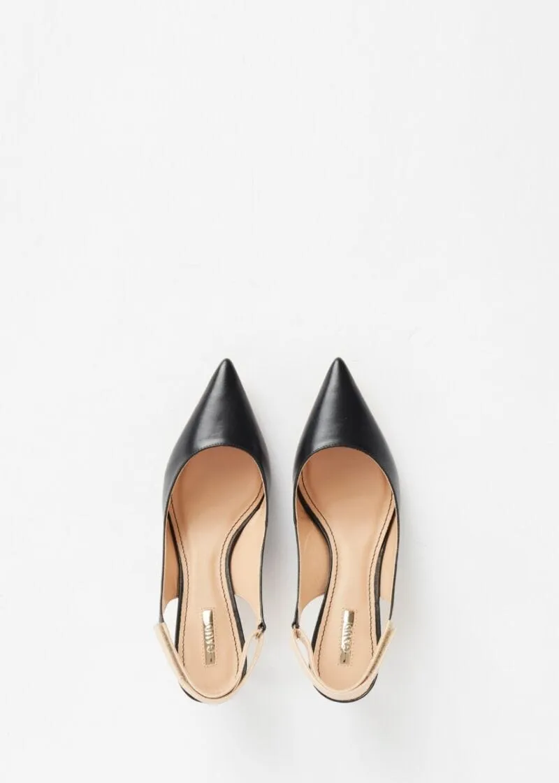 Slingback con cinturino a contrasto