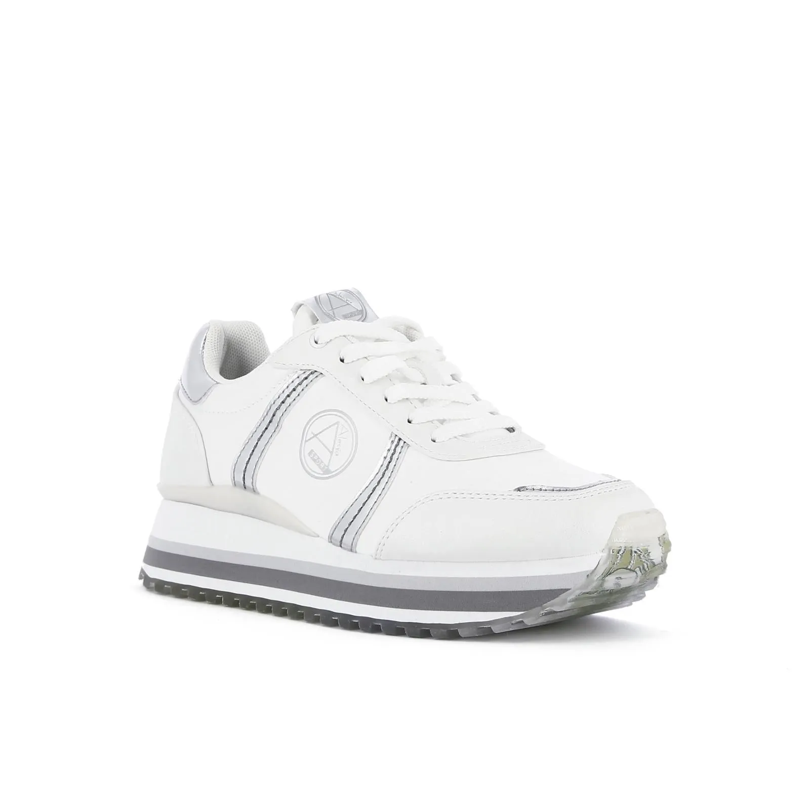 Sneakers bianche con zeppa