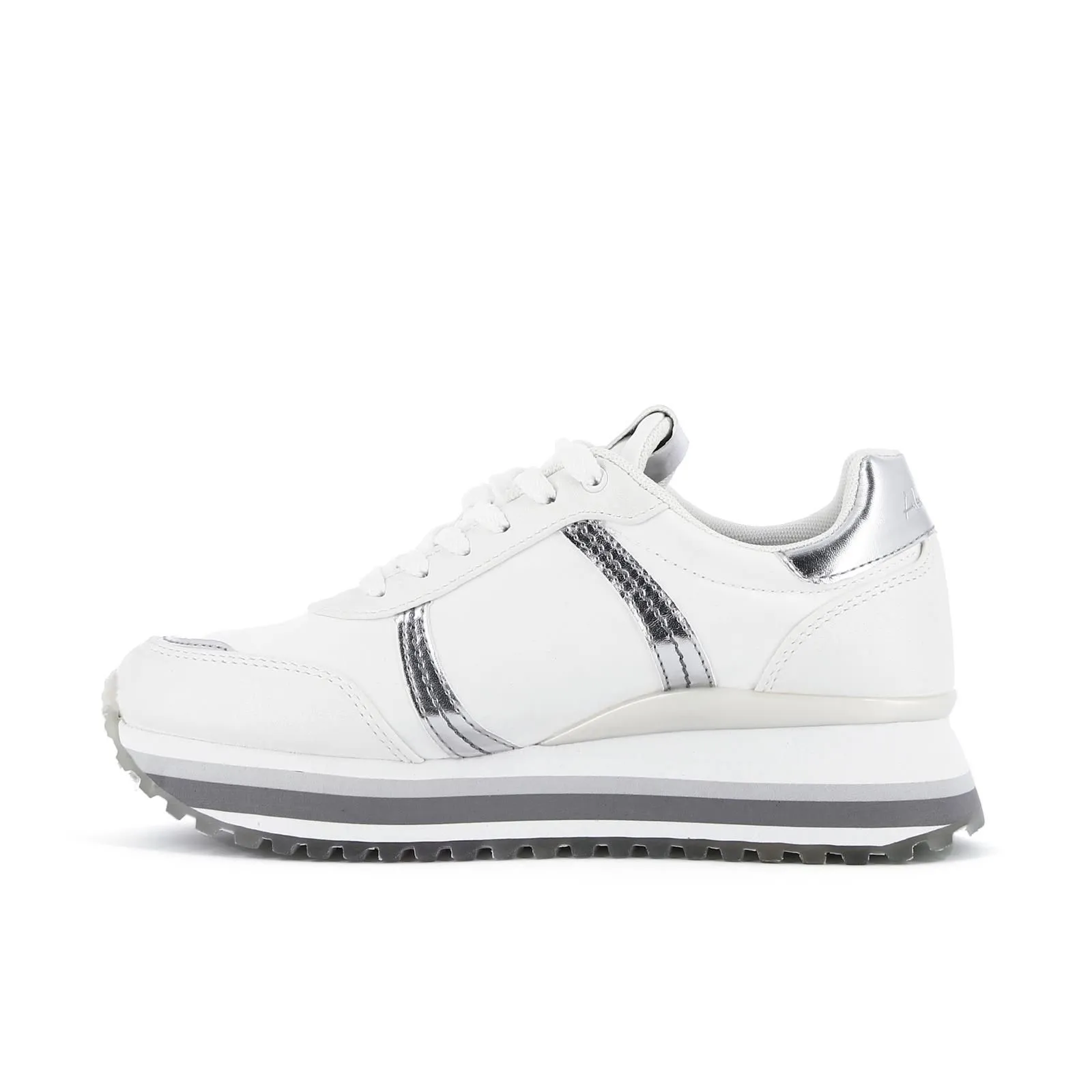 Sneakers bianche con zeppa