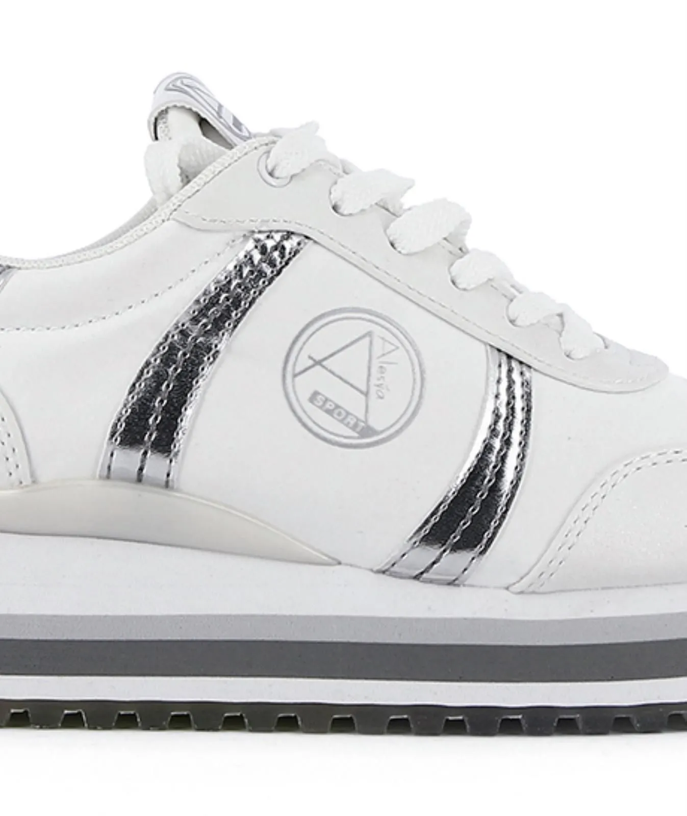 Sneakers bianche con zeppa