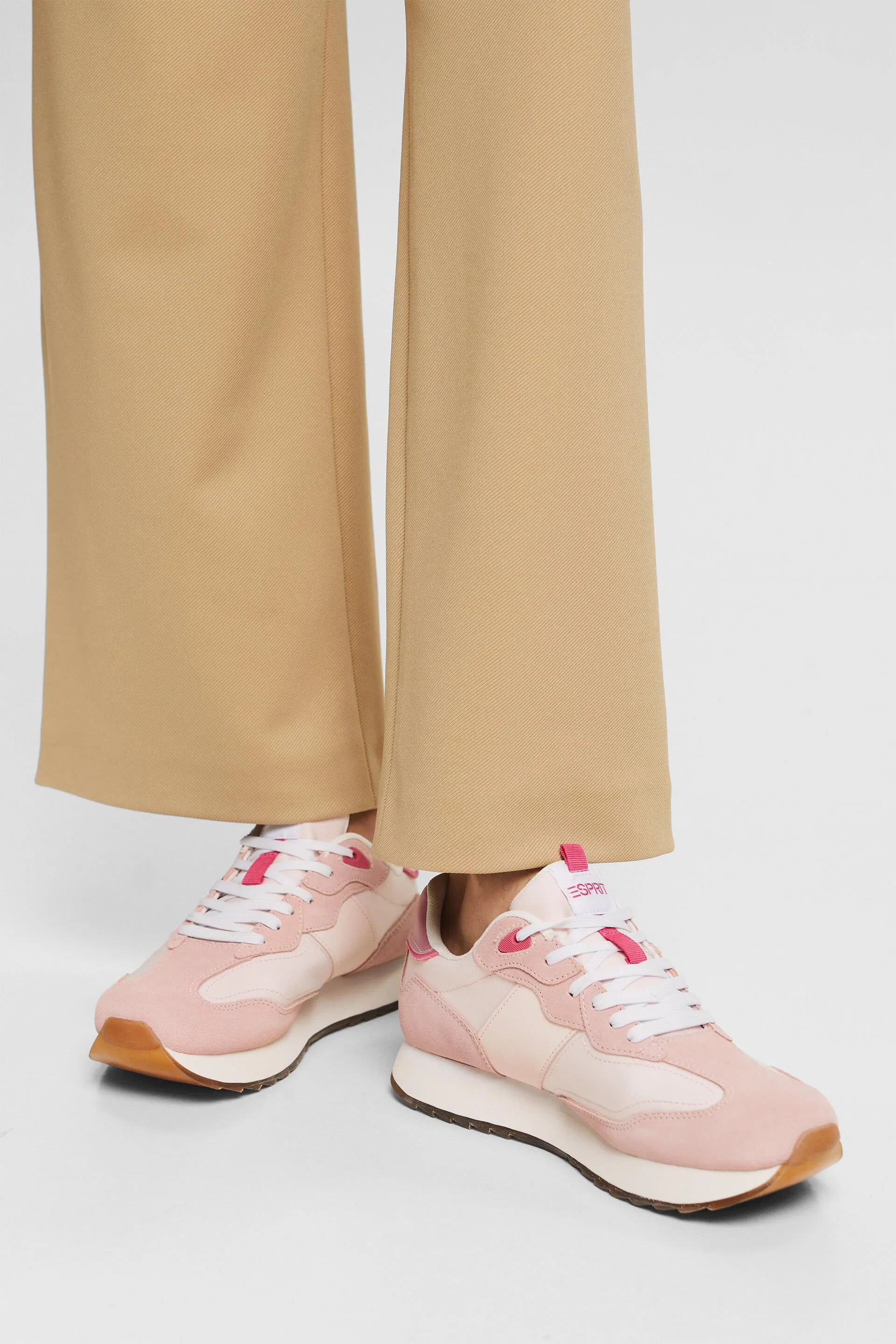 Sneakers in pelle con plateau
