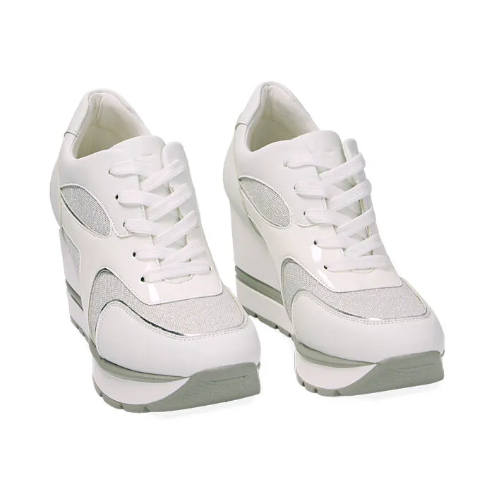 Sneakers plateau bianche