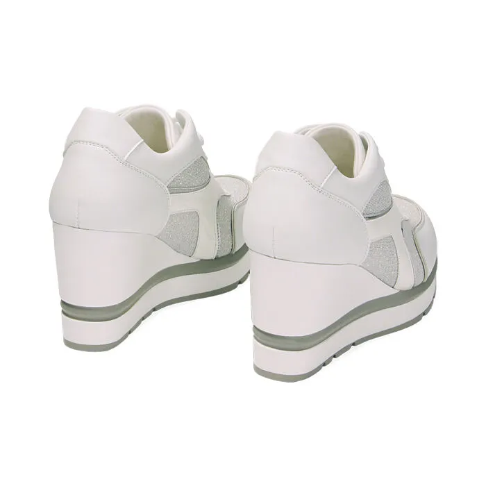 Sneakers plateau bianche