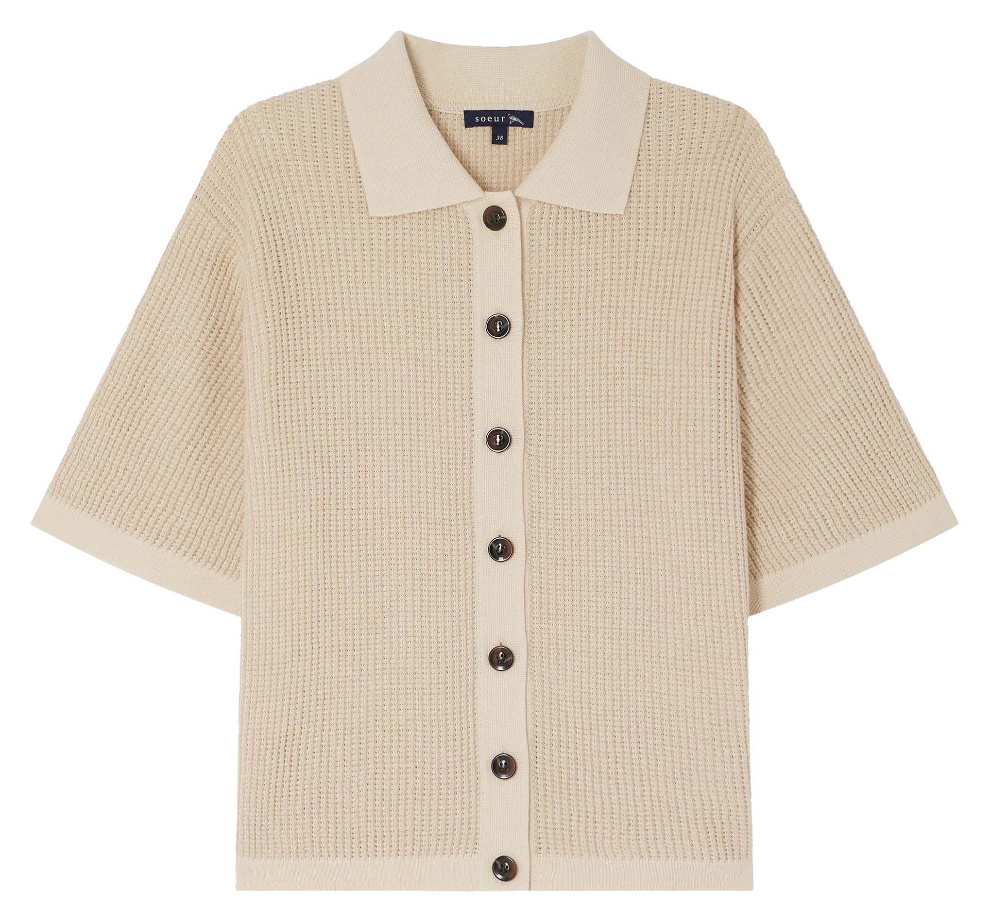  SOEUR   DAVID - Polo diritto in lana e cotone organico | Beige