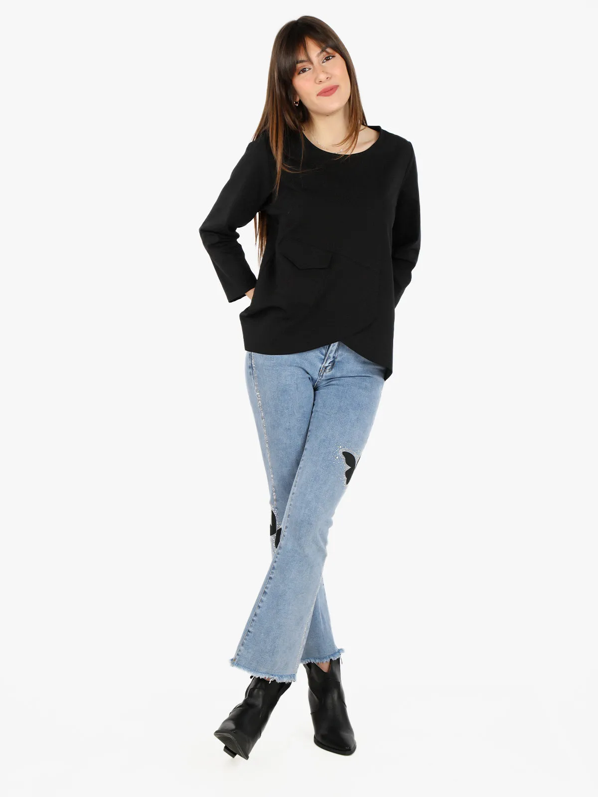 Solada T-shirt femme oversize avec poche