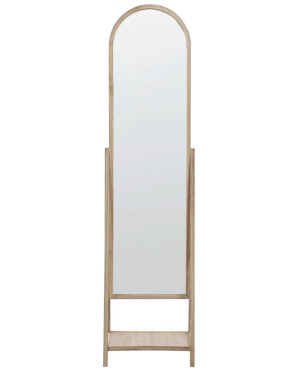 Specchio da parete con ripiano CHAMBERY 170 cm Legno Marrone chiaro