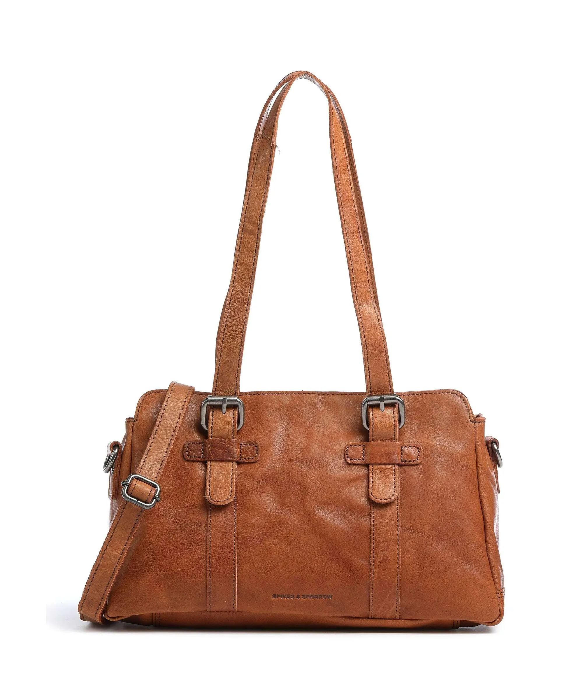  Spikes & Sparrow Bronco Borsa a spalla pelle di bufalo cognac  