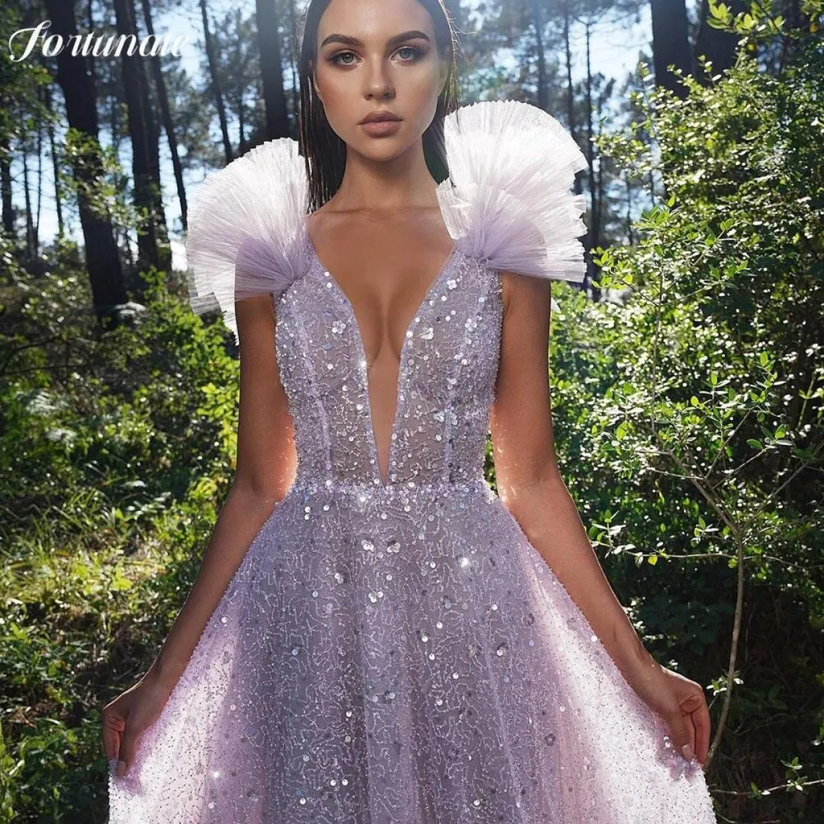 Splendidi abiti da ballo lunghi in tulle con perline Abiti da sera con paillettes glitterati Abito da festa arabo saudita Shiny