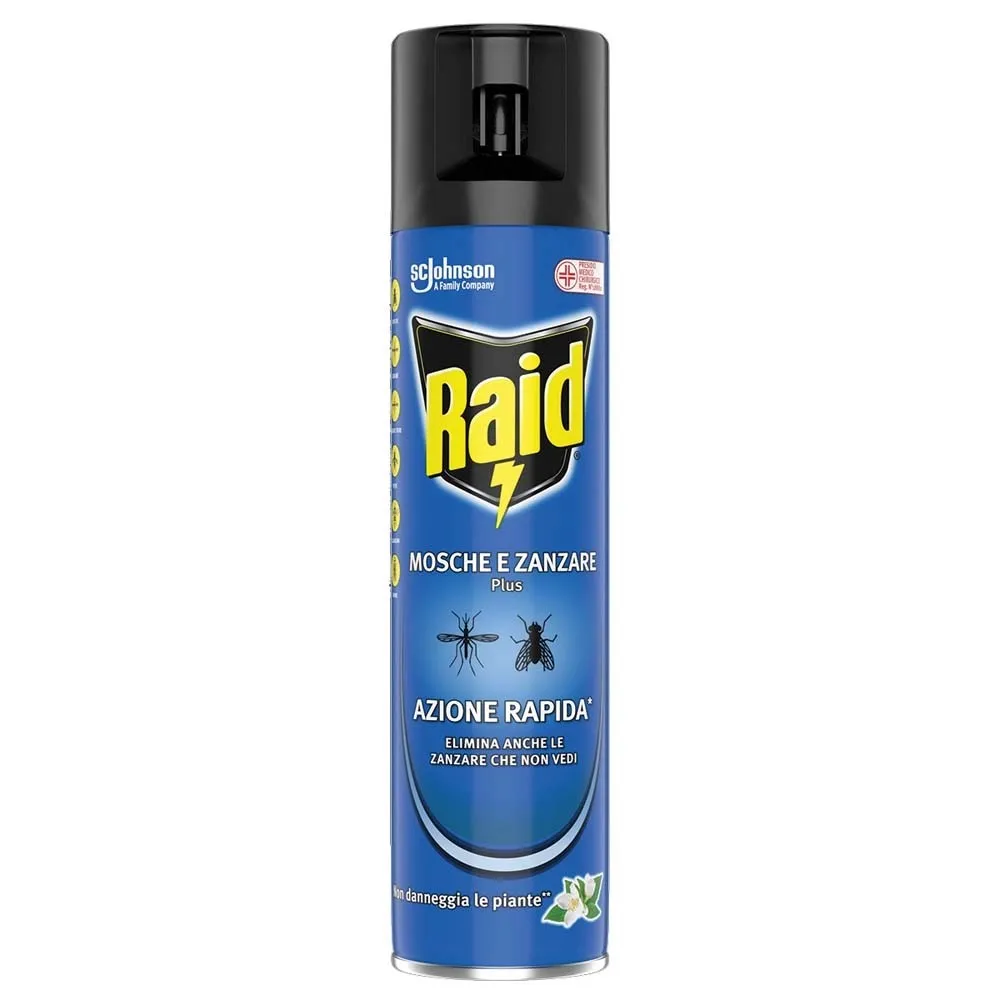Spray mosche e zanzare Raid 400 ml blu
