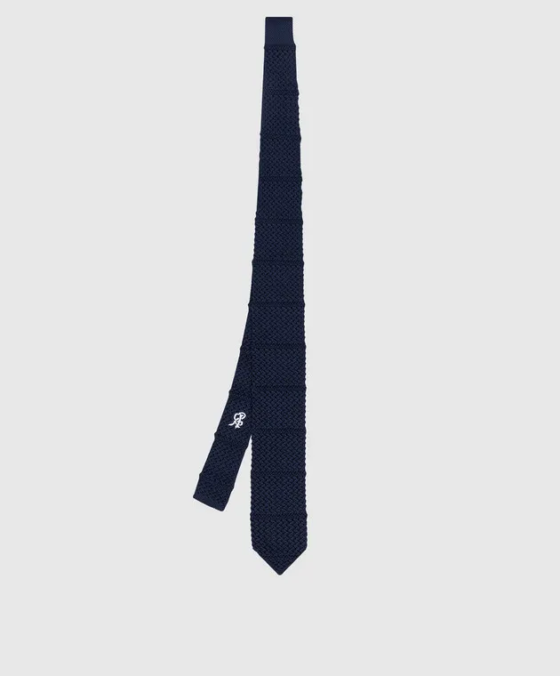 Stefano Ricci Cravatta per bambini in seta blu scuro YCRM2600SETA