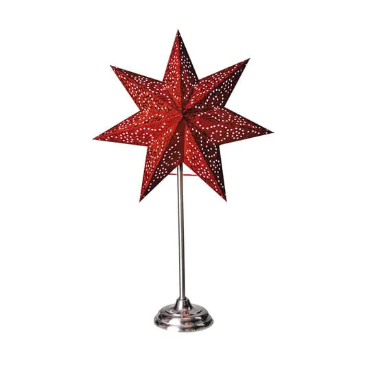Stella a colonna Antique, metallo/carta, rosso