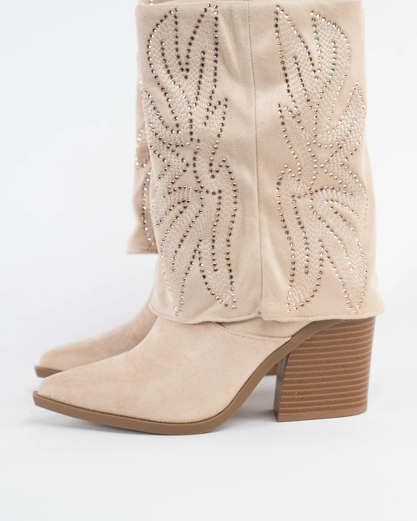 Stivale scamosciato - BEIGE