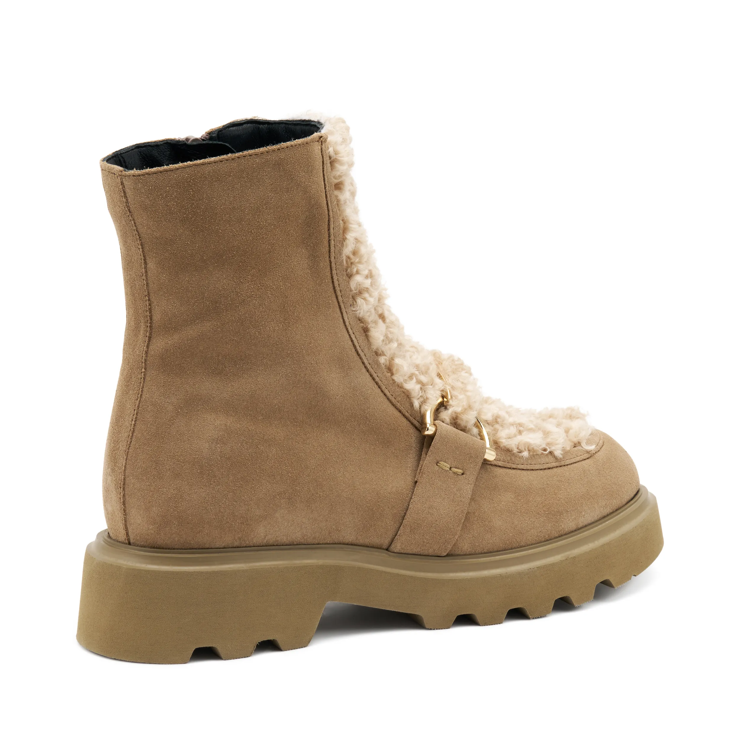 Stivaletto con inserti teddy