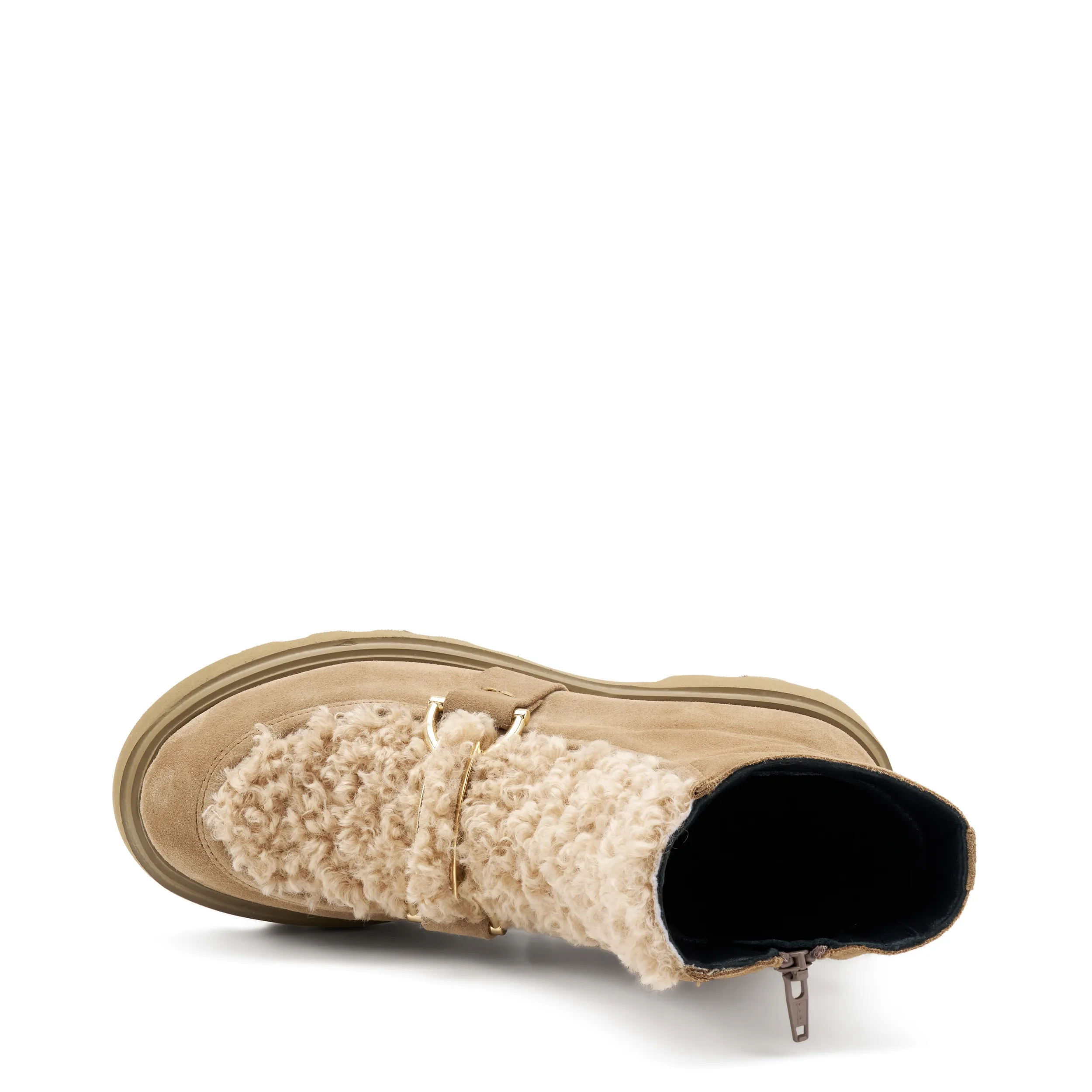 Stivaletto con inserti teddy