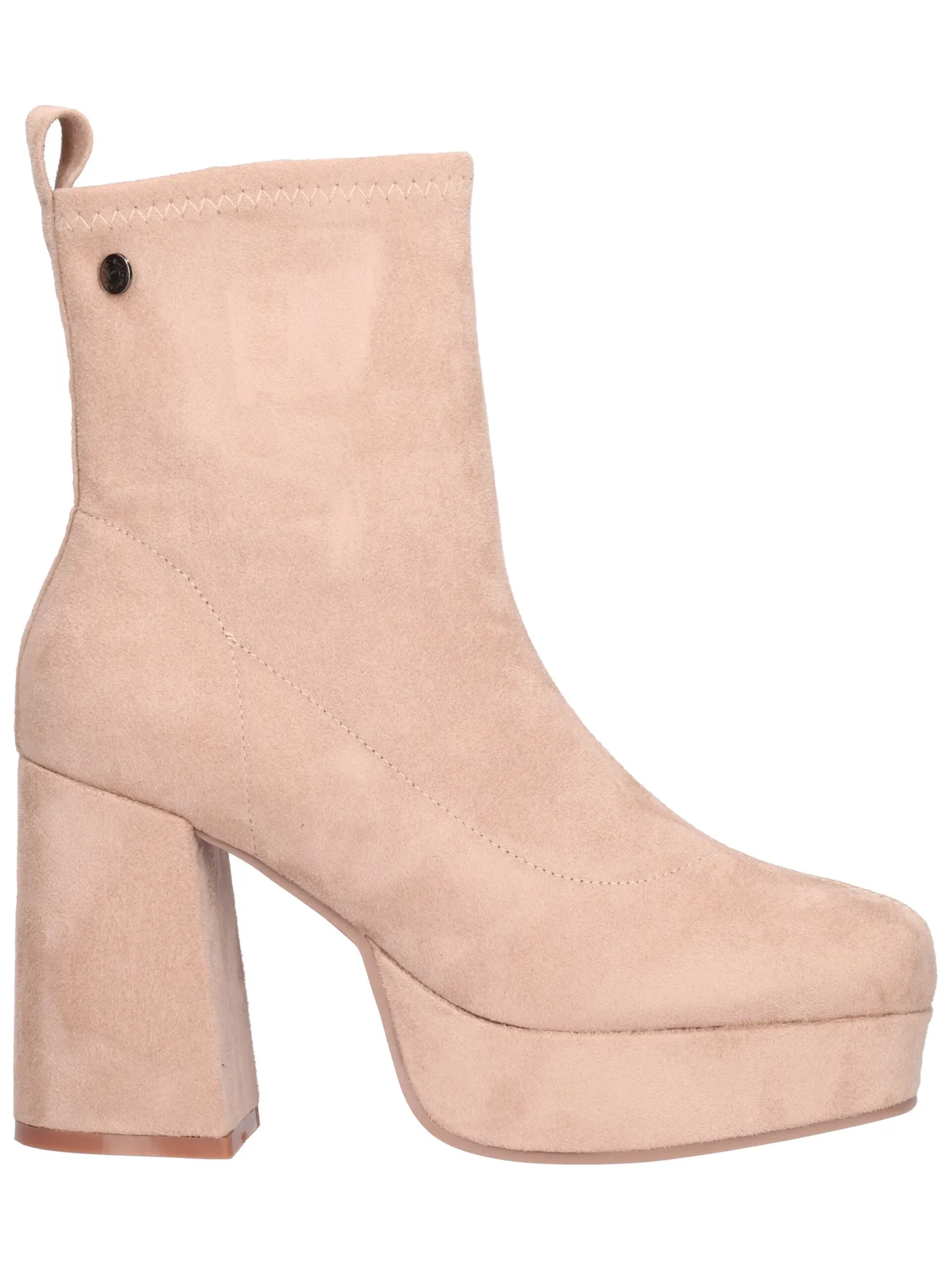 Stivaletto tacco largo Refresh Vegan da donna beige