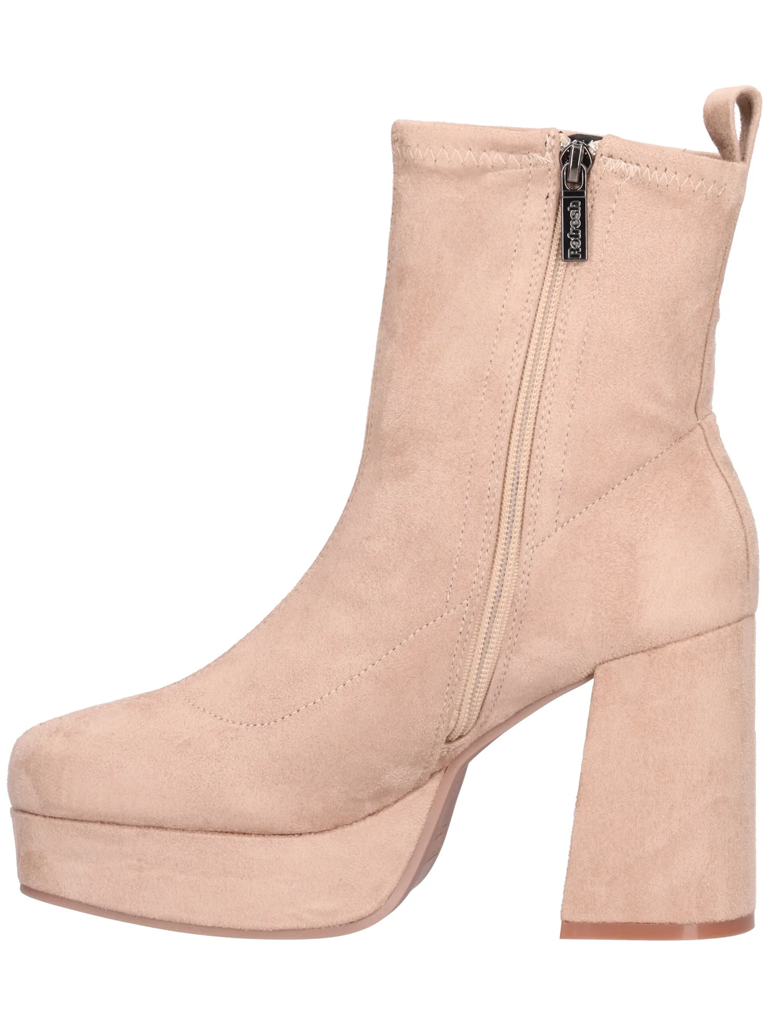 Stivaletto tacco largo Refresh Vegan da donna beige
