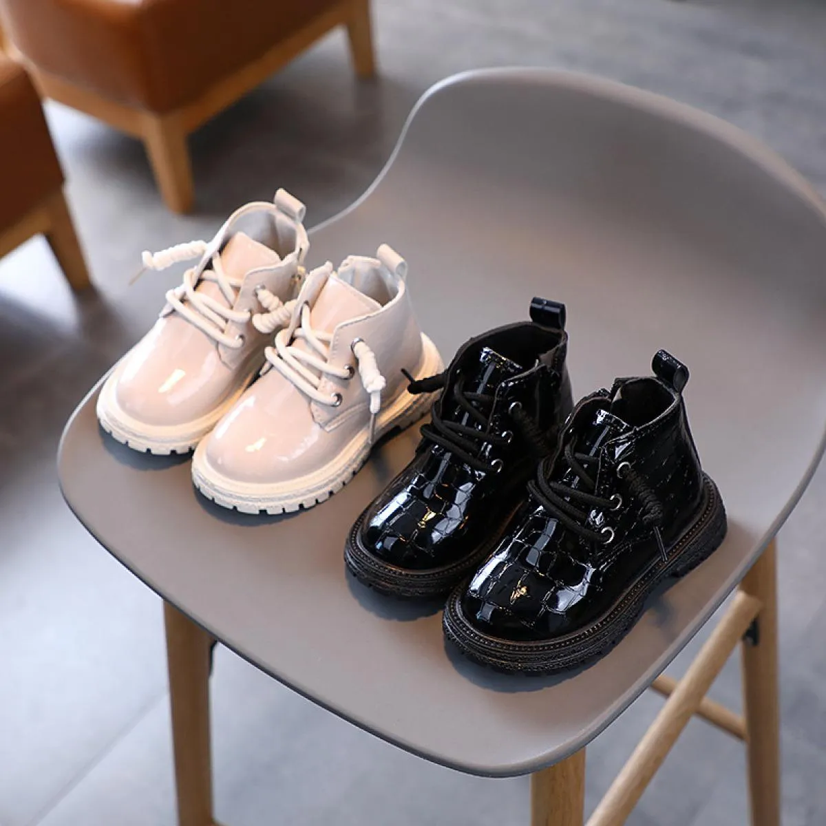 Stivali da bambina con motivo coccodrillo di marca per l'autunno inverno Scarpe da cowboy moda per bambini Sneakers da ragazzo n