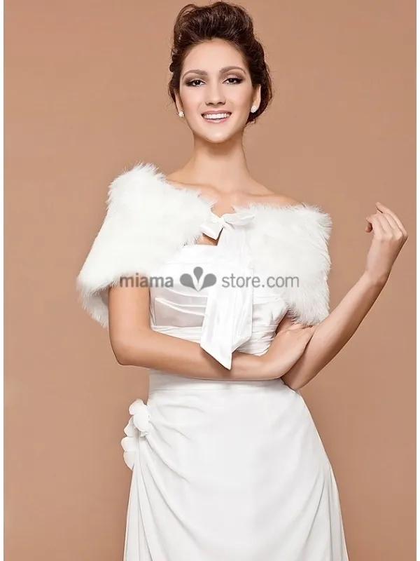 Stola da Sposa in eco pelliccia
