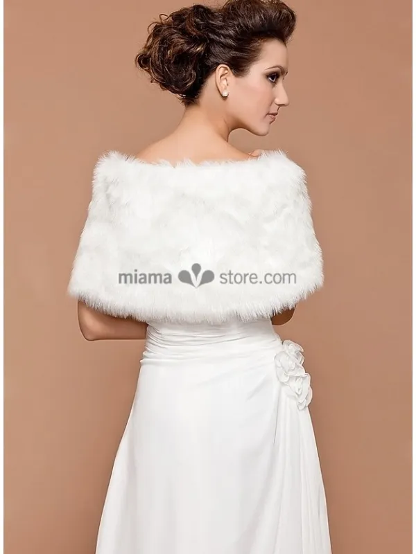 Stola da Sposa in eco pelliccia