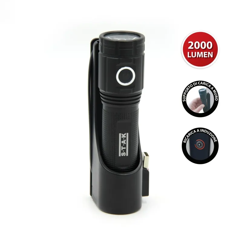 STURM: Torcia LED 20W anti black-out con base di carica ad induzione