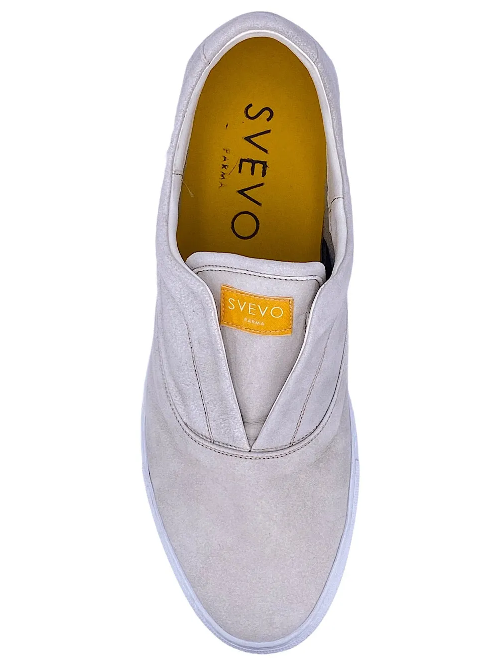 Svevo sneaker slip on suede bianco