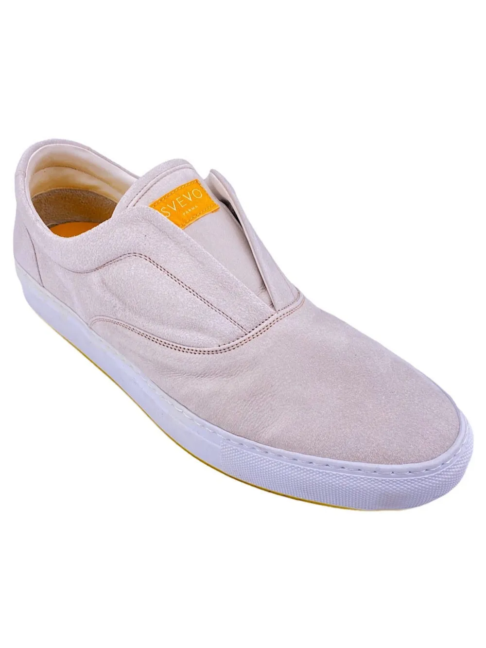 Svevo sneaker slip on suede bianco