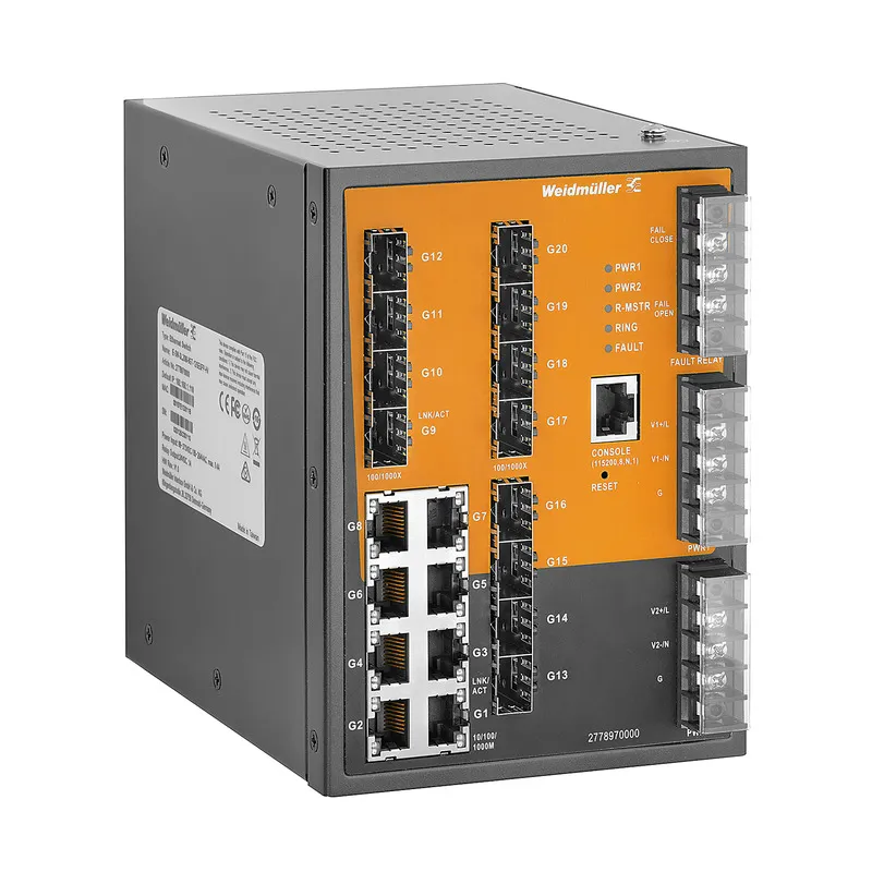 Switch Ethernet Weidmüller, 8 x RJ45 porte, No