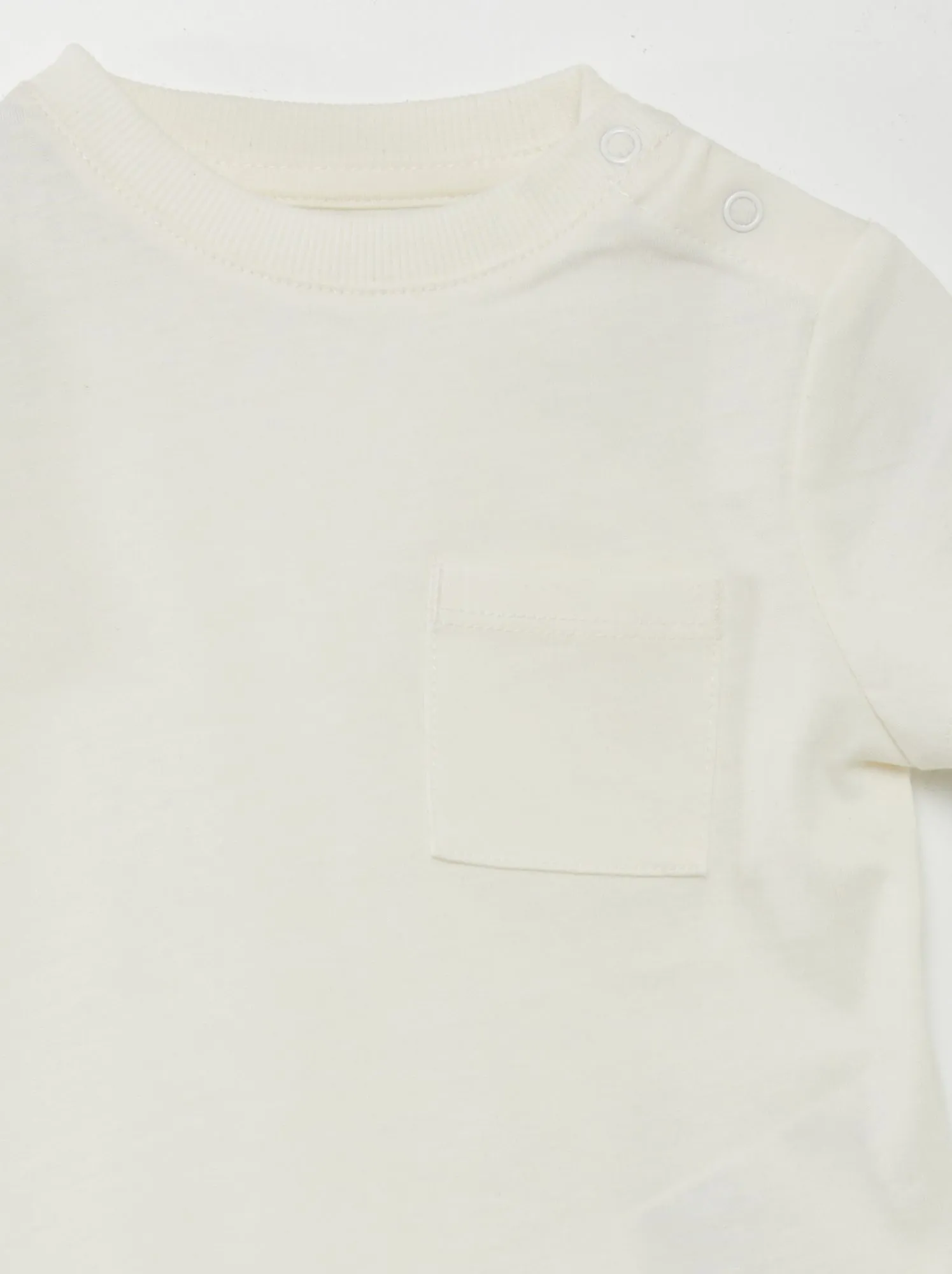 T-shirt a maniche corte con tasche - BIANCO