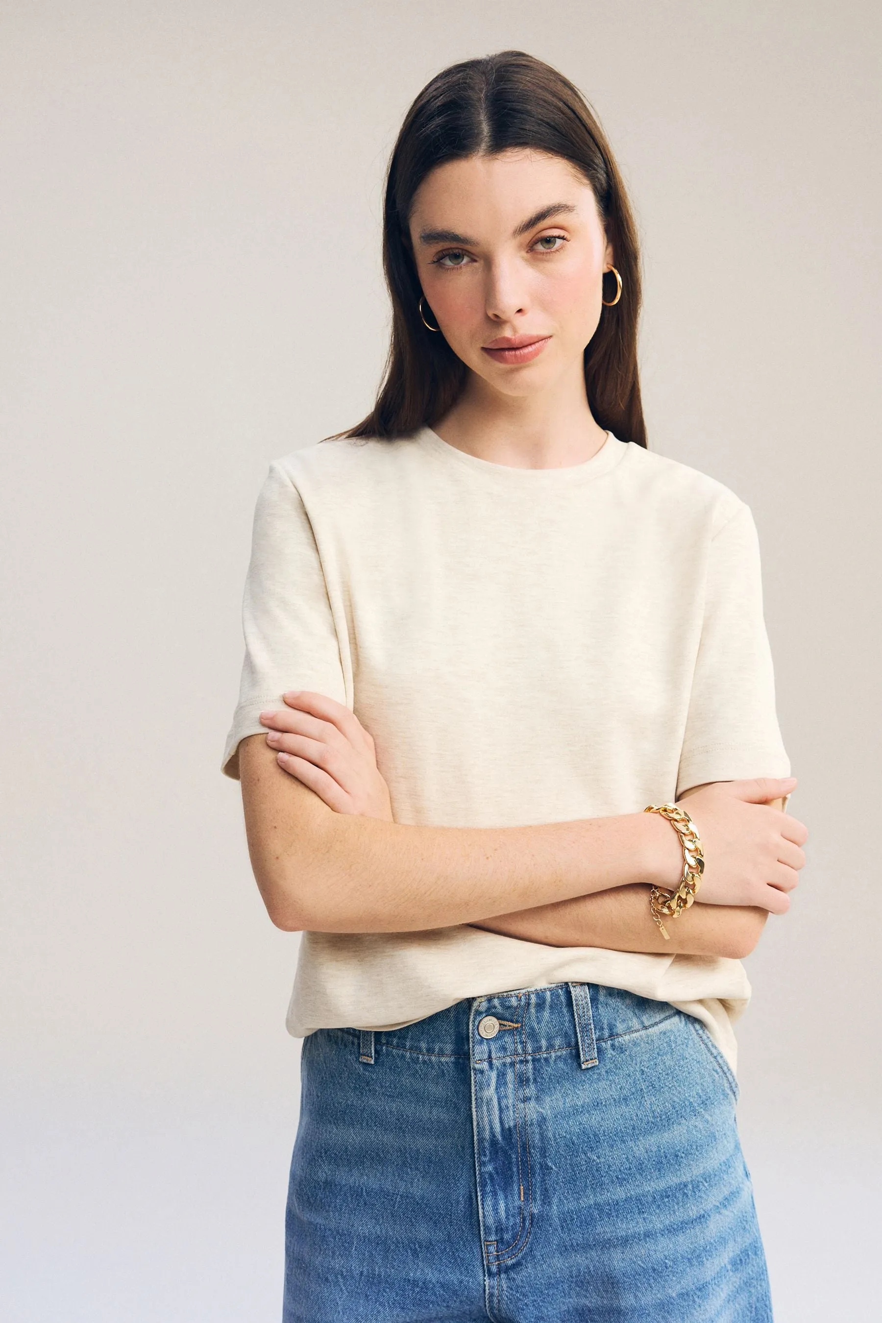 T-shirt con Manica corta Girocollo pesante