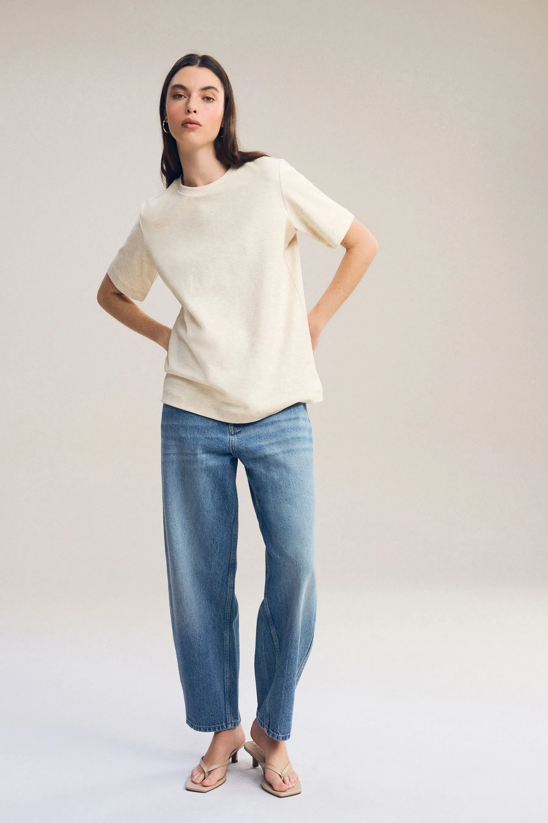 T-shirt con Manica corta Girocollo pesante