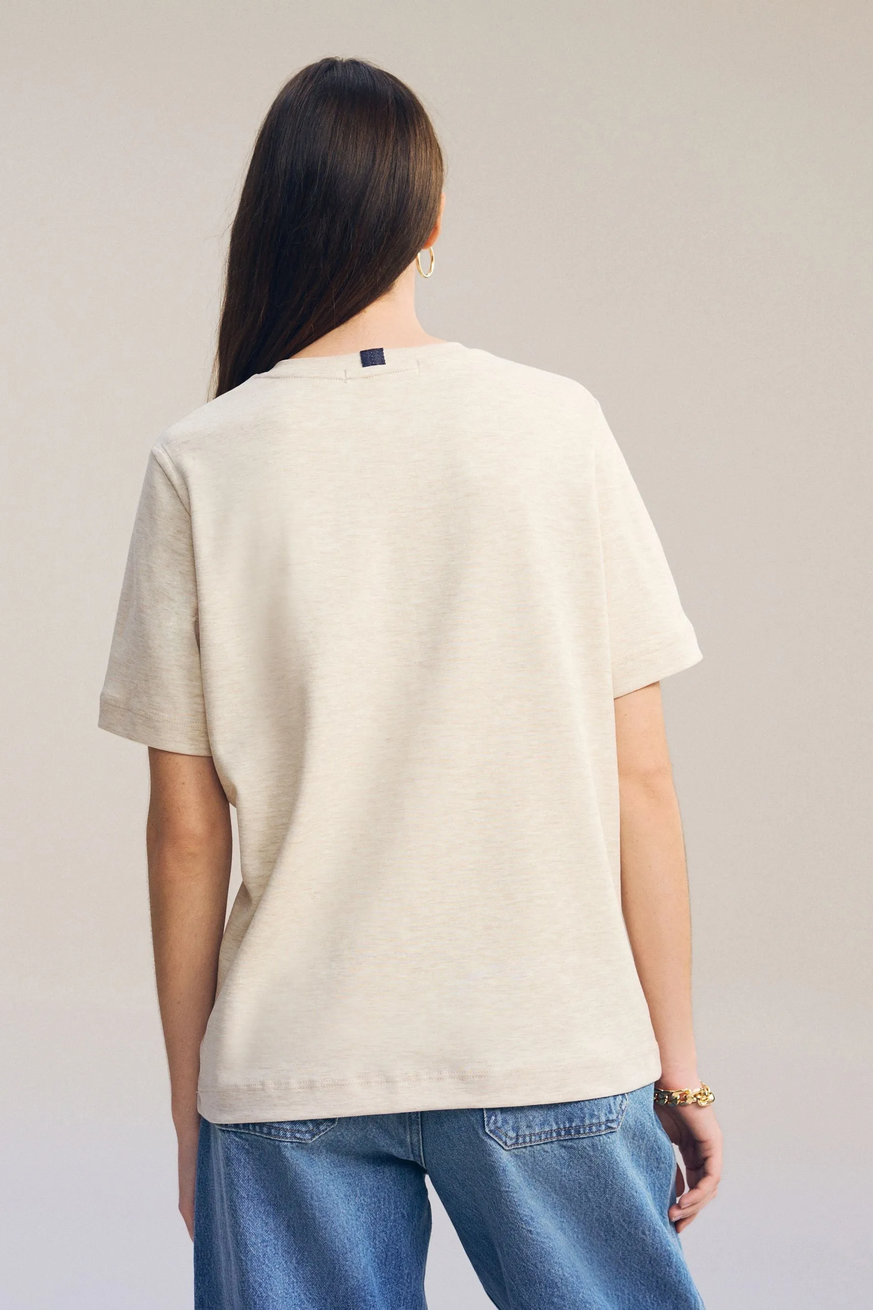 T-shirt con Manica corta Girocollo pesante