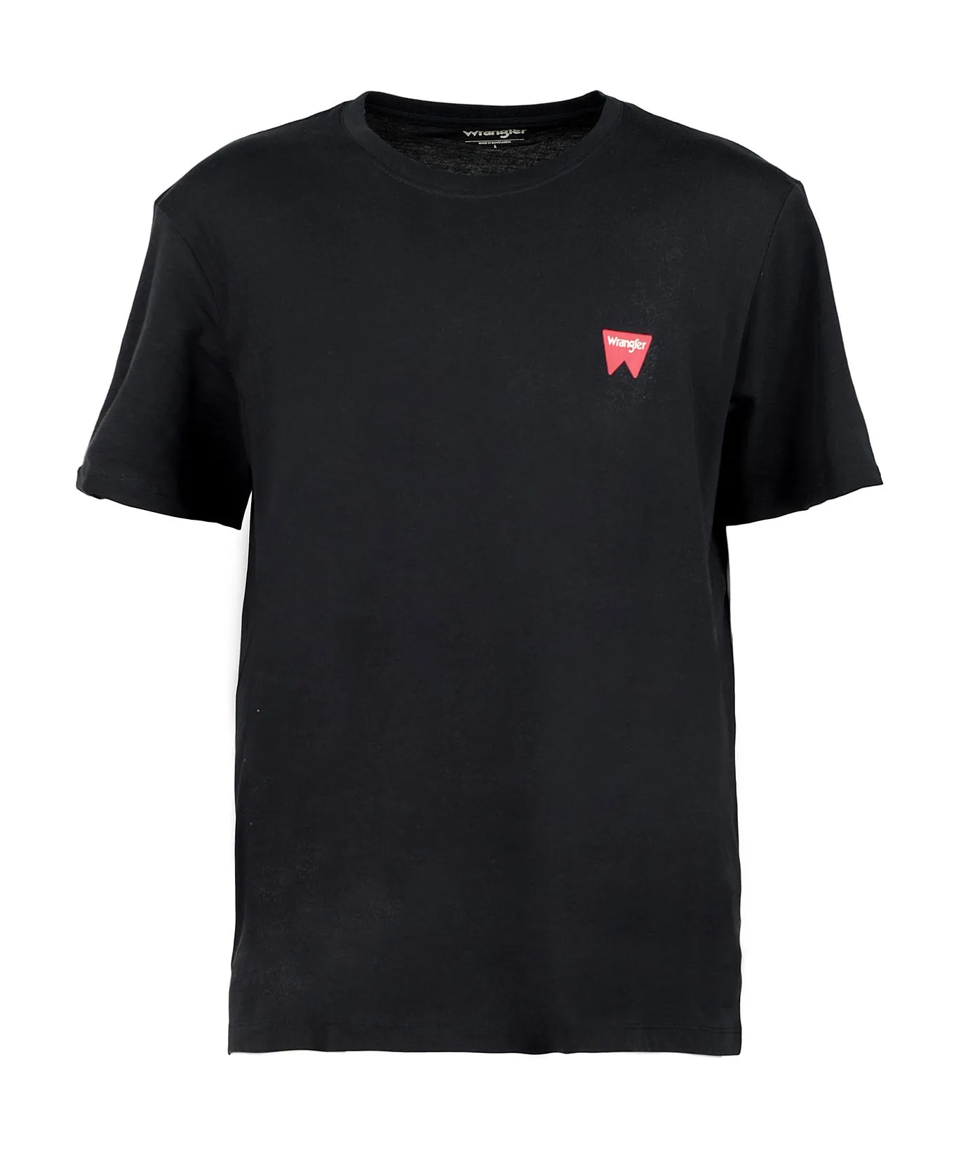 T-shirt girocollo nera con logo