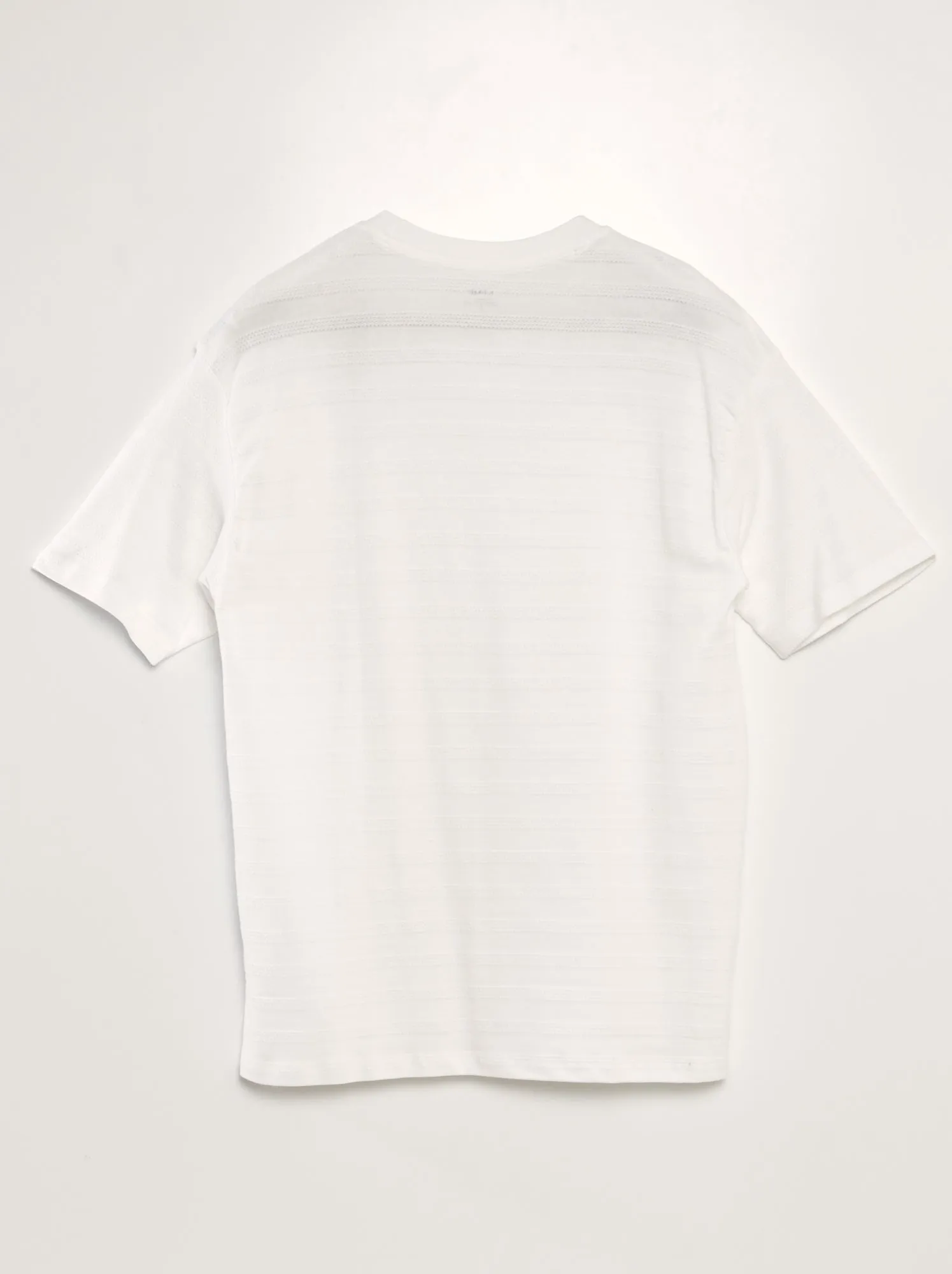 T-shirt in cotone testurizzato - BIANCO