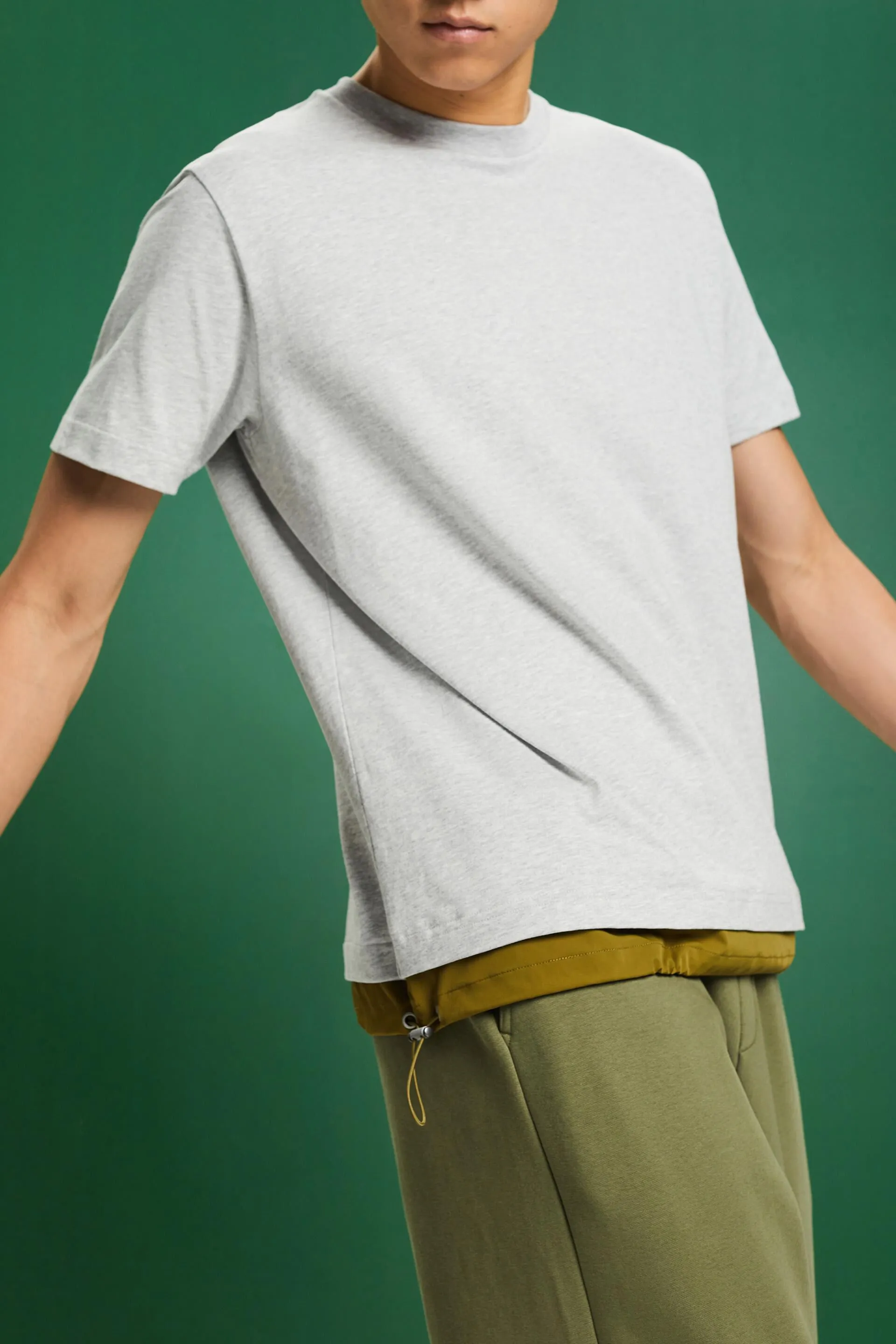 T-shirt in jersey di cotone con coulisse