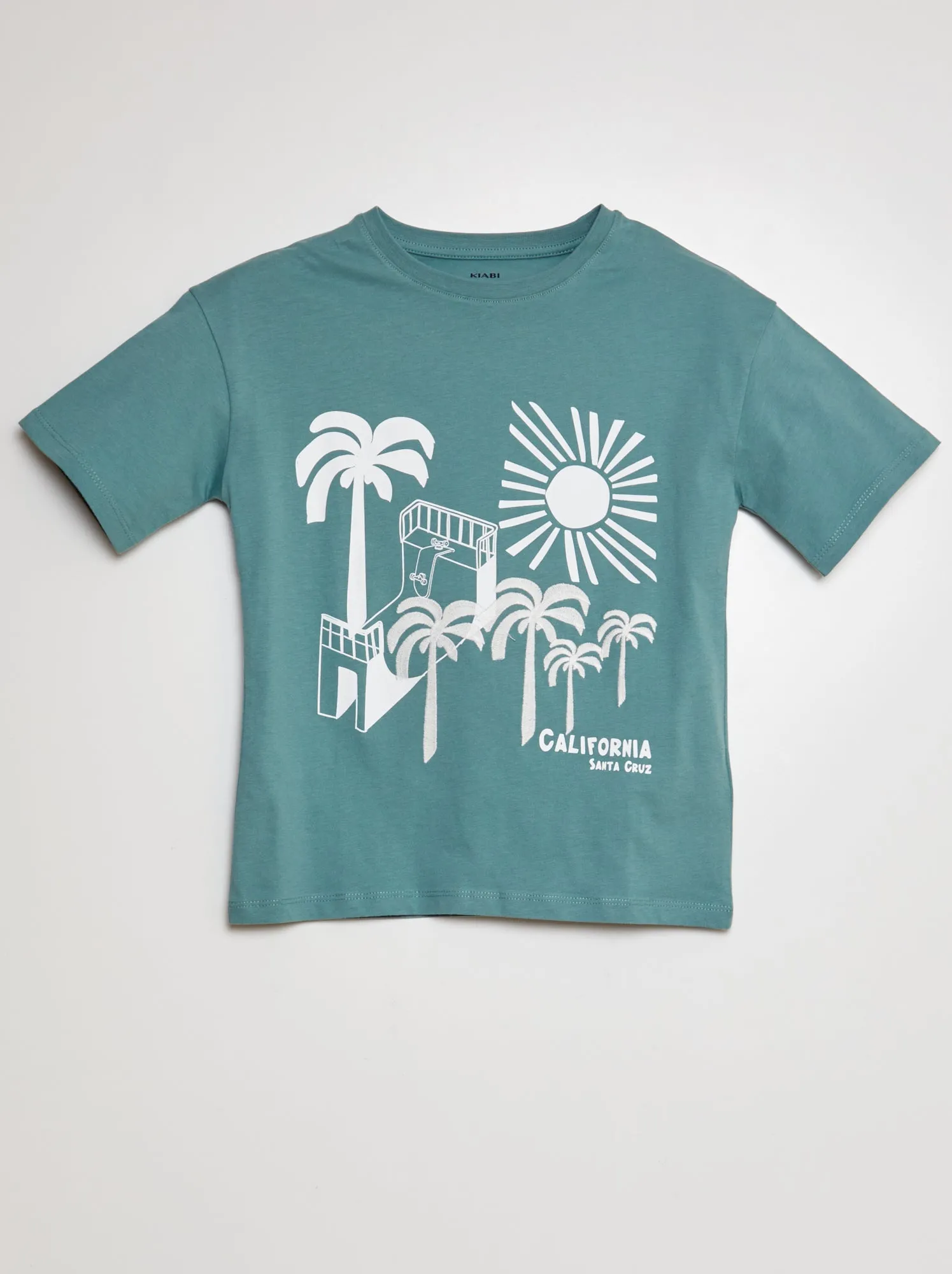 T-shirt in maglia jersey - BLU