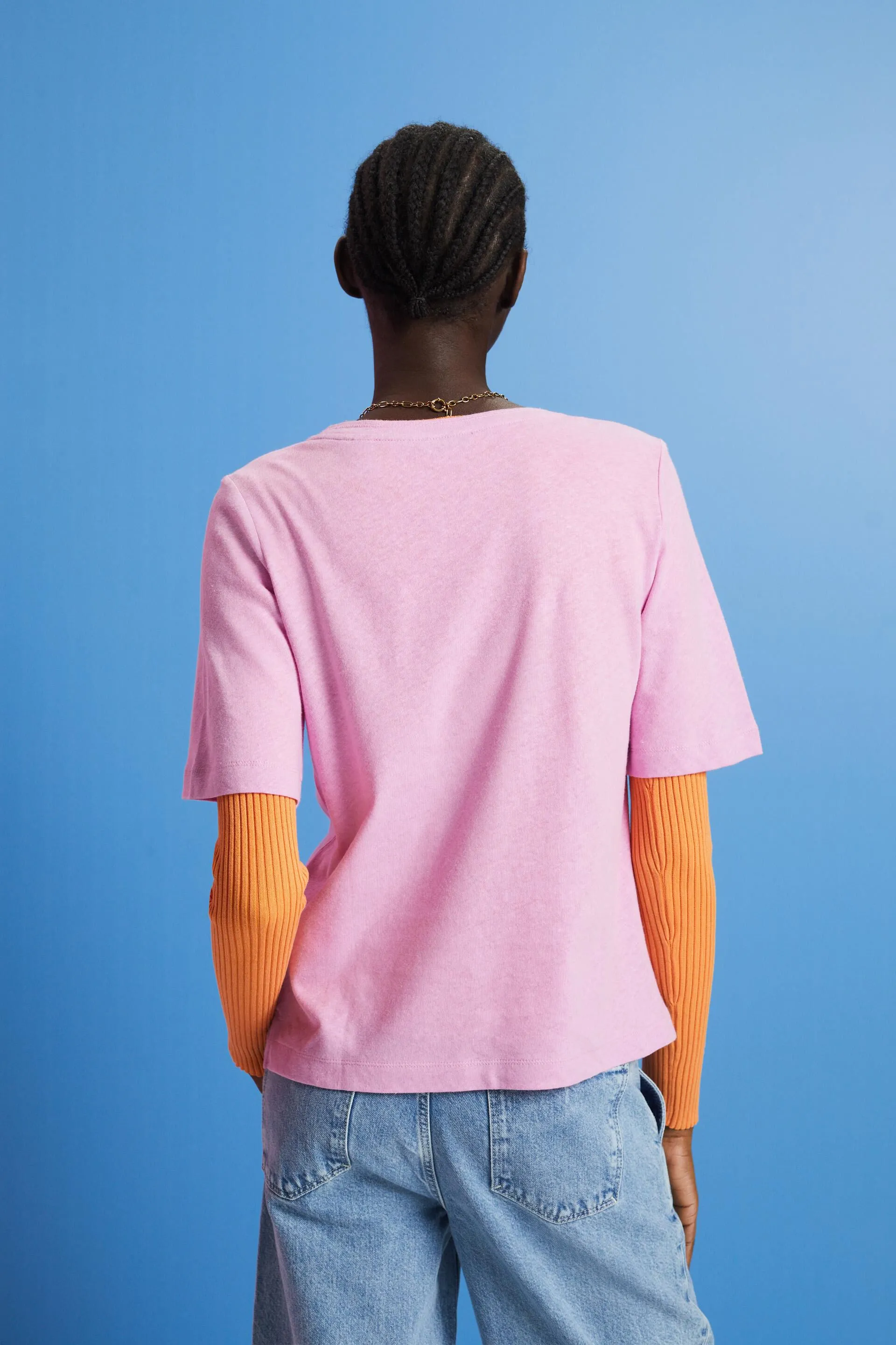 T-shirt in misto lino
