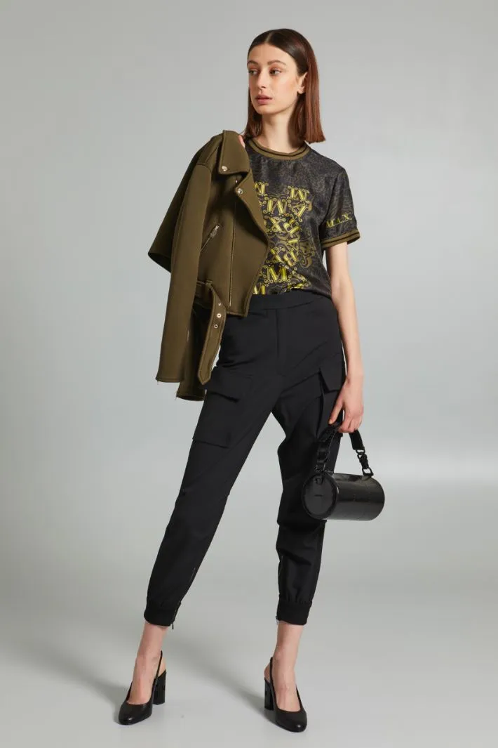 T-shirt in twill di pura seta