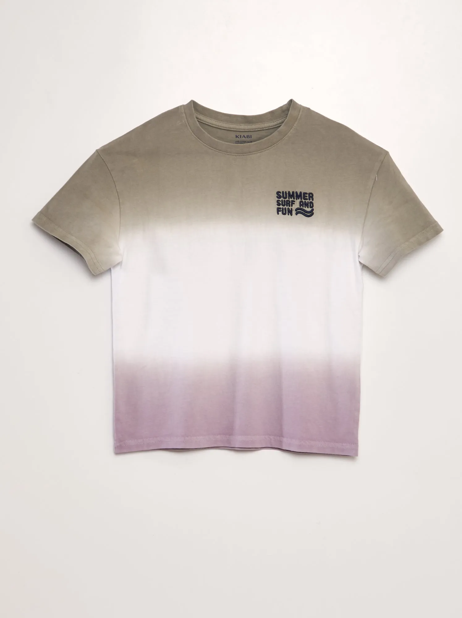 T-shirt larga 'tie and dye' - VERDE